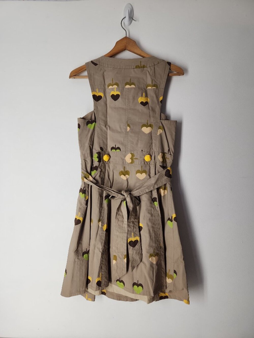 Marc Jacobs Heart Leaf Pinafore Retro Dress with pockets Y2K - Picture 2 of 11